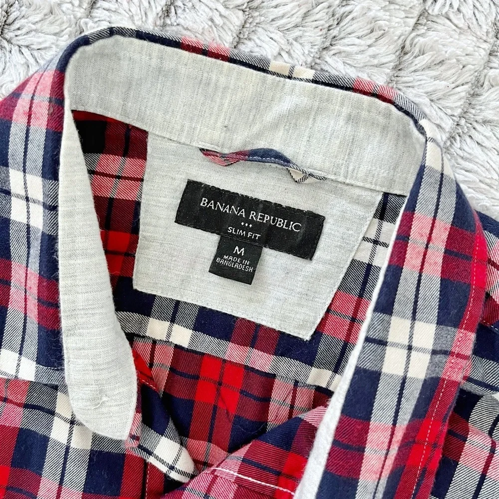 Banana Republic Mens Plaid Button down